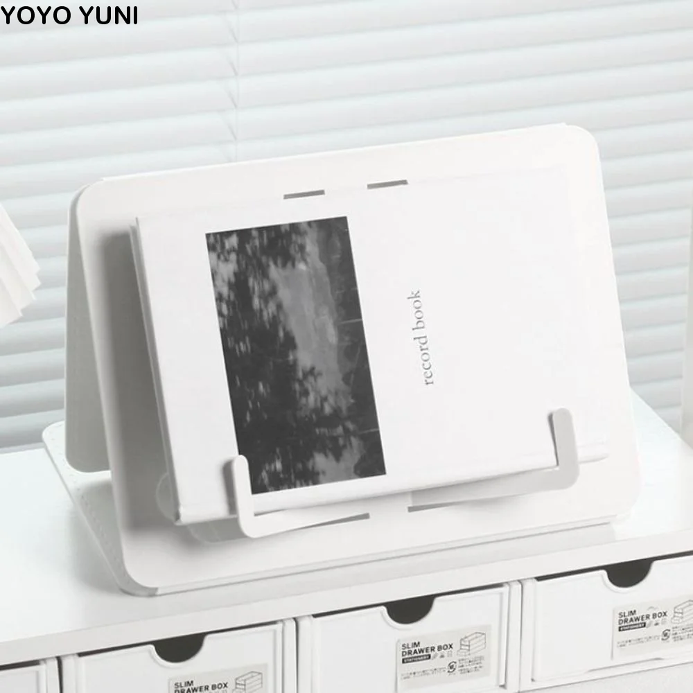 Simple Portable Reading Rack Music Score Recipe Book Stand Desk Fold Book Shelf for Readers