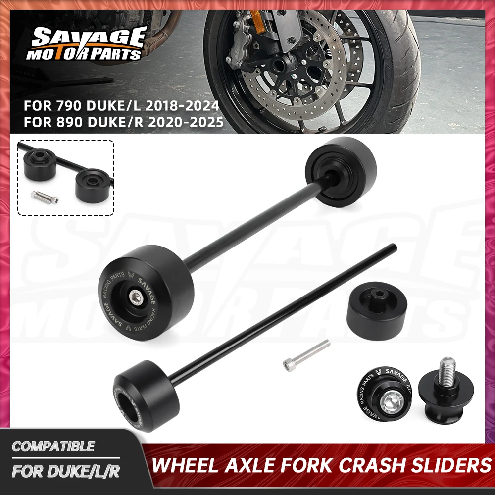 

Axle Fork Crash Slider For 790 Duke/L 890 Duke/R 2018-2025 Motorcycle Accessories Wheel Axle Fork Crash Protector Guards Pad