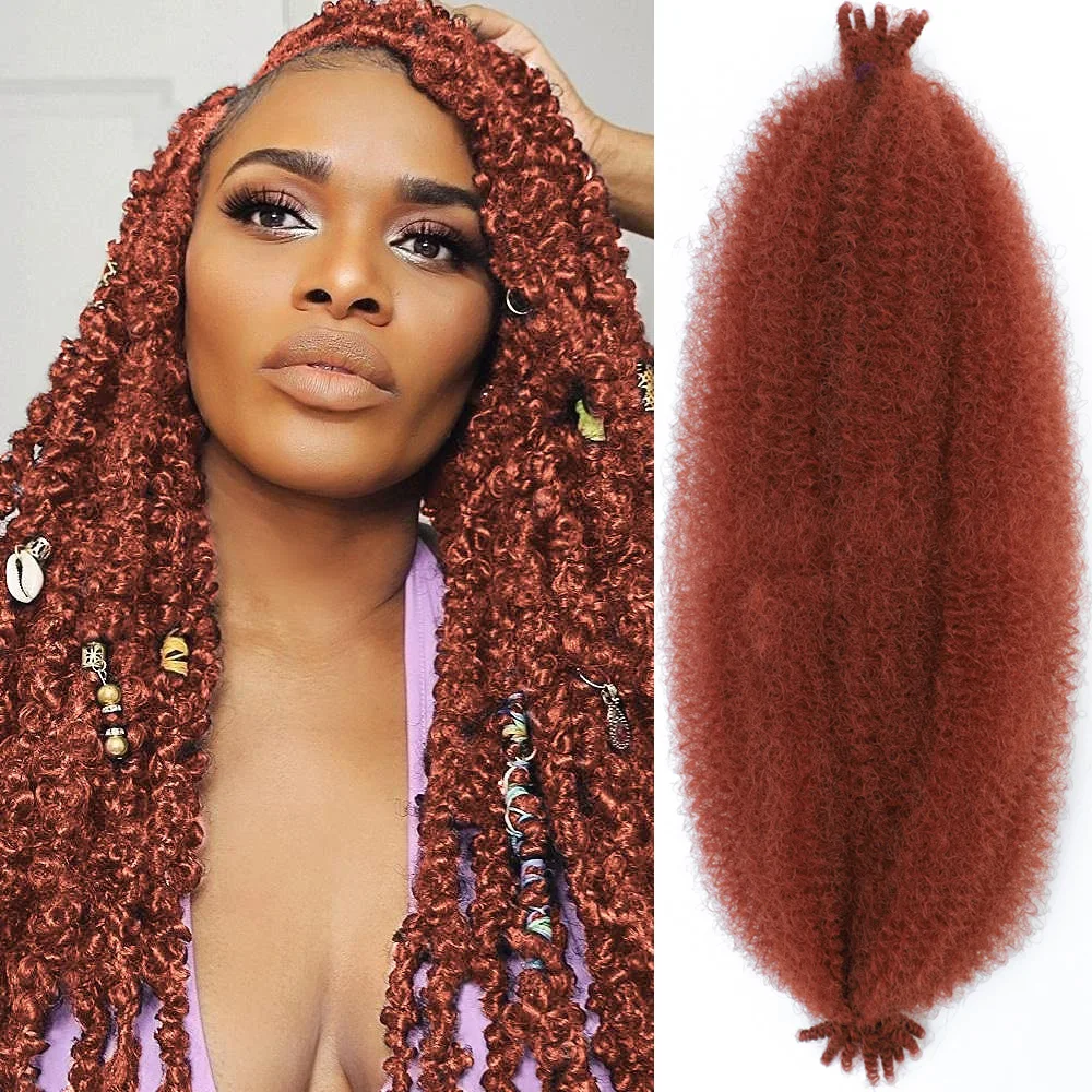 

Marley Braids Афро-завитые волосы Кудрявые вьющиеся плетение волос Объемное наращивание волос для африканских женщин Пушистые синтетические пружинистые завитки