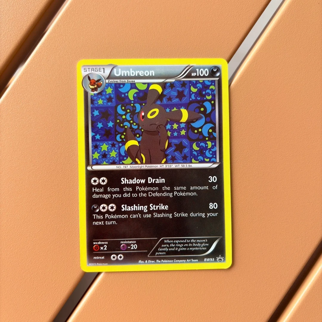 

Коллекционная карта PTCG DIY Eevee (американская версия) BW93 Limited P, Umbreon, серия Black and White Era, аниме-игра