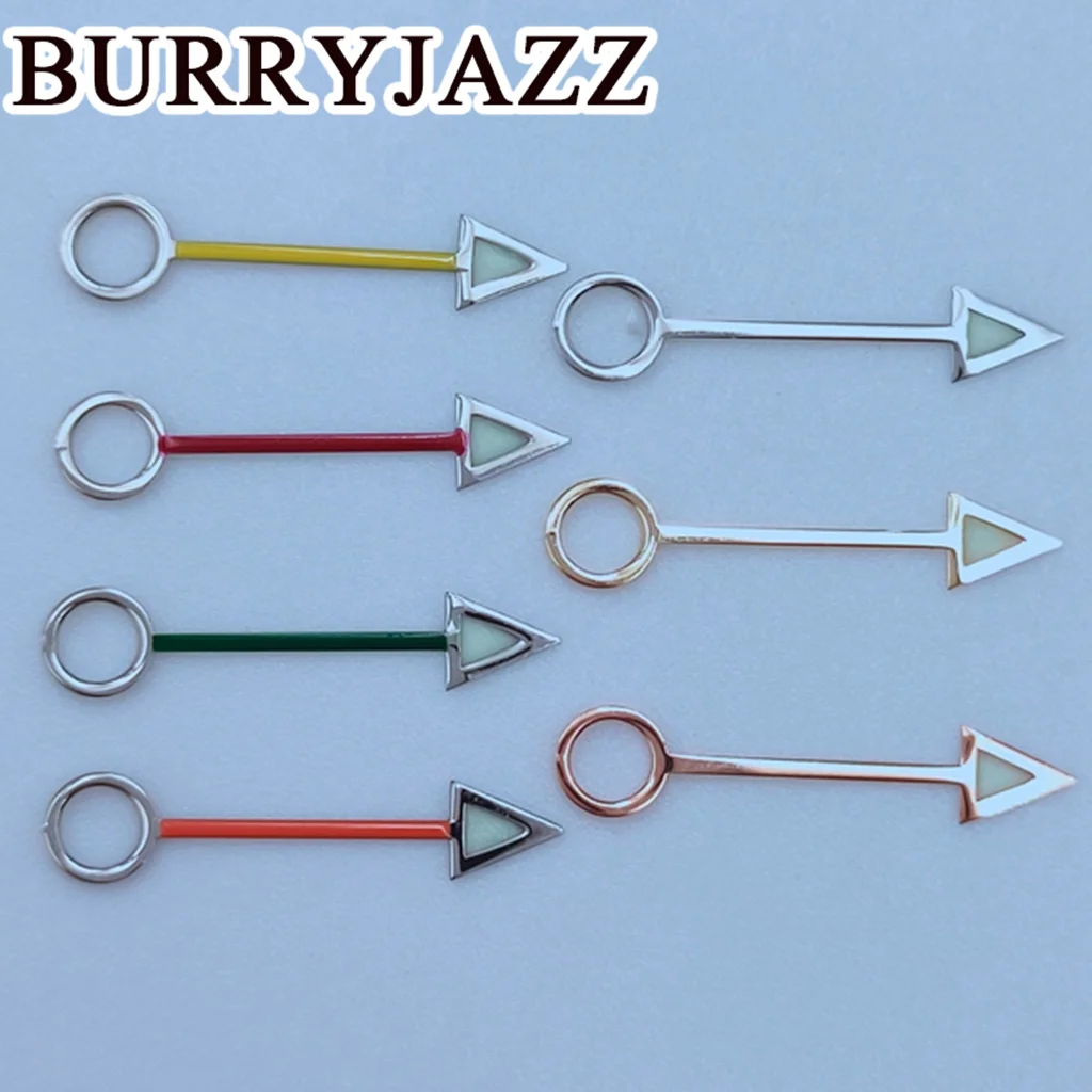 BURRYJAZZ NH34 GMT Watch Hands Silver Gold Rose Gold Red Yellow Green Orange Watch Hands Green Luminous