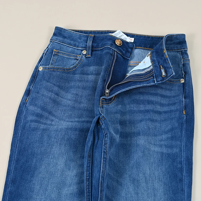 

High Waist Slim Fit Micro Flared Jeans Women's Spring Summer New Sle Casual High Waist Long Pants Wide Leg Zipper Sle