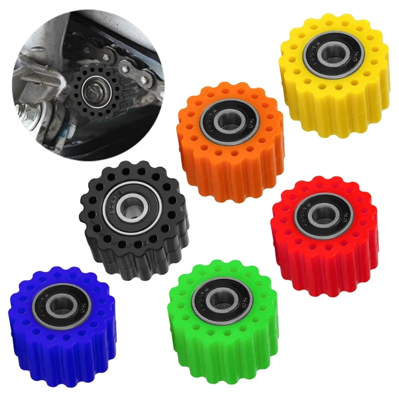 M8-8mm M10 10mm Motorcycle Chain Roller Tensioner Pulley Wheel Guide for CR CRF RMZ-WR YZ-Pit Dirt Street Bike Motocross