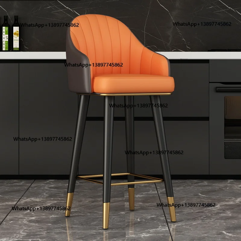 

Peiqi Расслабляющие кухонные барные стулья Стойки регистрации Роскошные высокие барные стулья Дизайнер гостиной со спинкой Taburete Alto Домашняя мебель