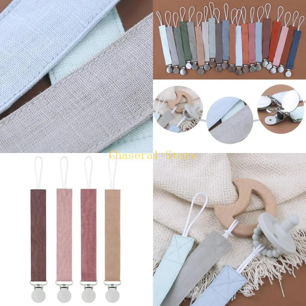 

E7CE 4Pcs Baby Pacifier Chain Clips Soother Dummy Holder Leash Strap Nipple Infant Feeding Anti-drop Chain Fits Most Pacifier