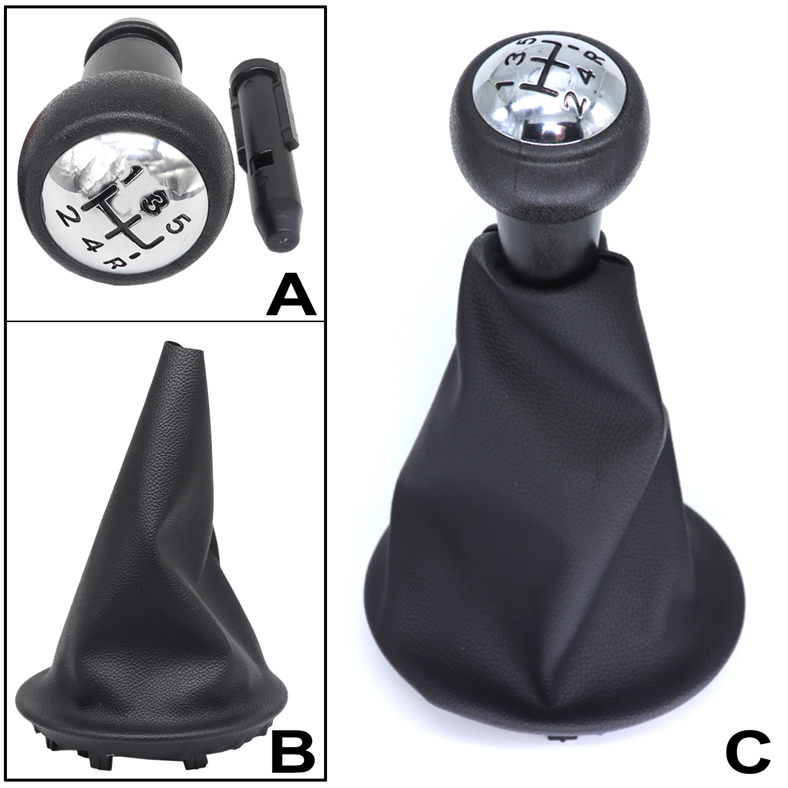 5 Speed Gear Shift Knob For Peugeot Partner Tepee Citroen Berlingo B9 Multispace Shifter Lever Stick Gaiter Boot 2011 2013 2015