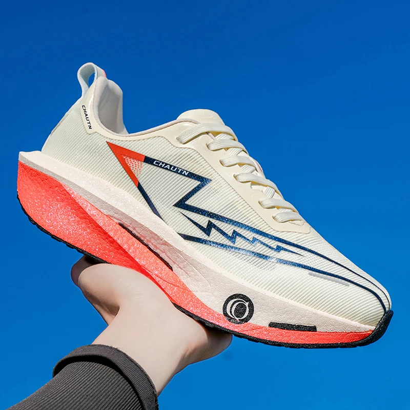 New Running Shoes Carbon Board Speciality Marathon Men Sports Breathable Lightweight Women's Comfortable Nonskid Sneakers