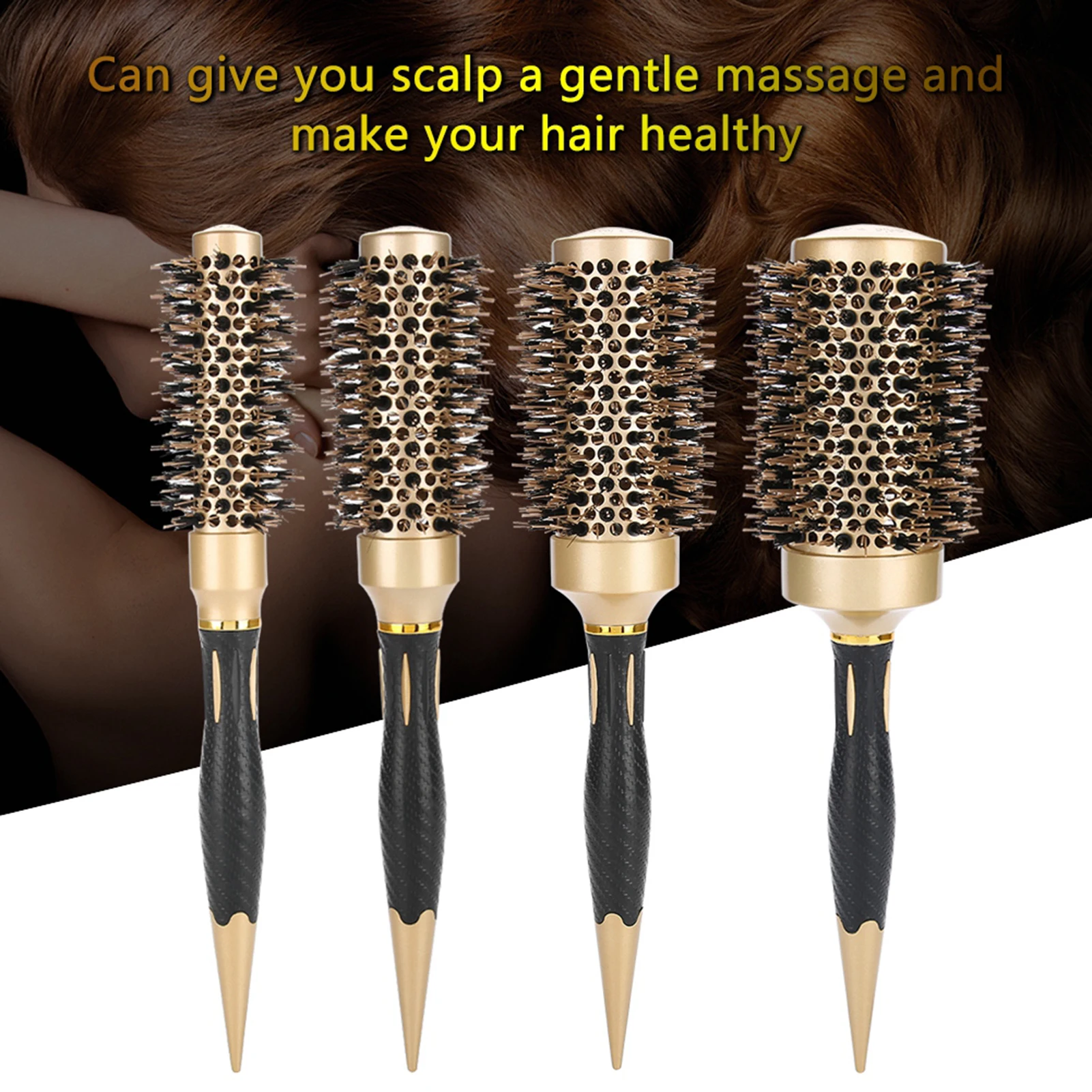 Portable 1PC 25mm Anti-static Round Hair Comb Salon Styling Brush Massager Detangle Brush Hair Care Styling Tools 3