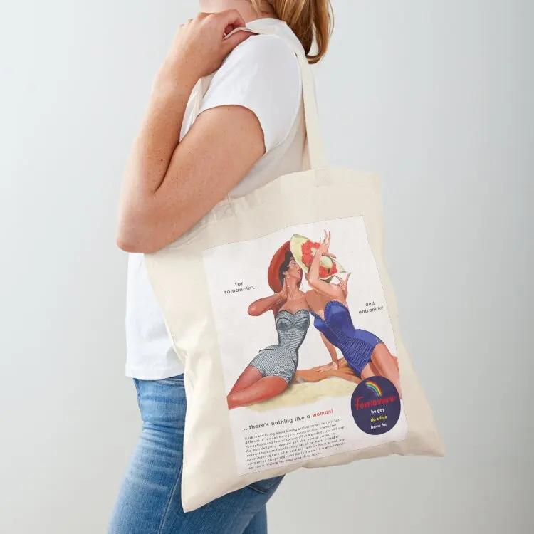 

Kissing Femmes Tote Bag tote bag eco bag folding Canvas shoulder canvas shopping