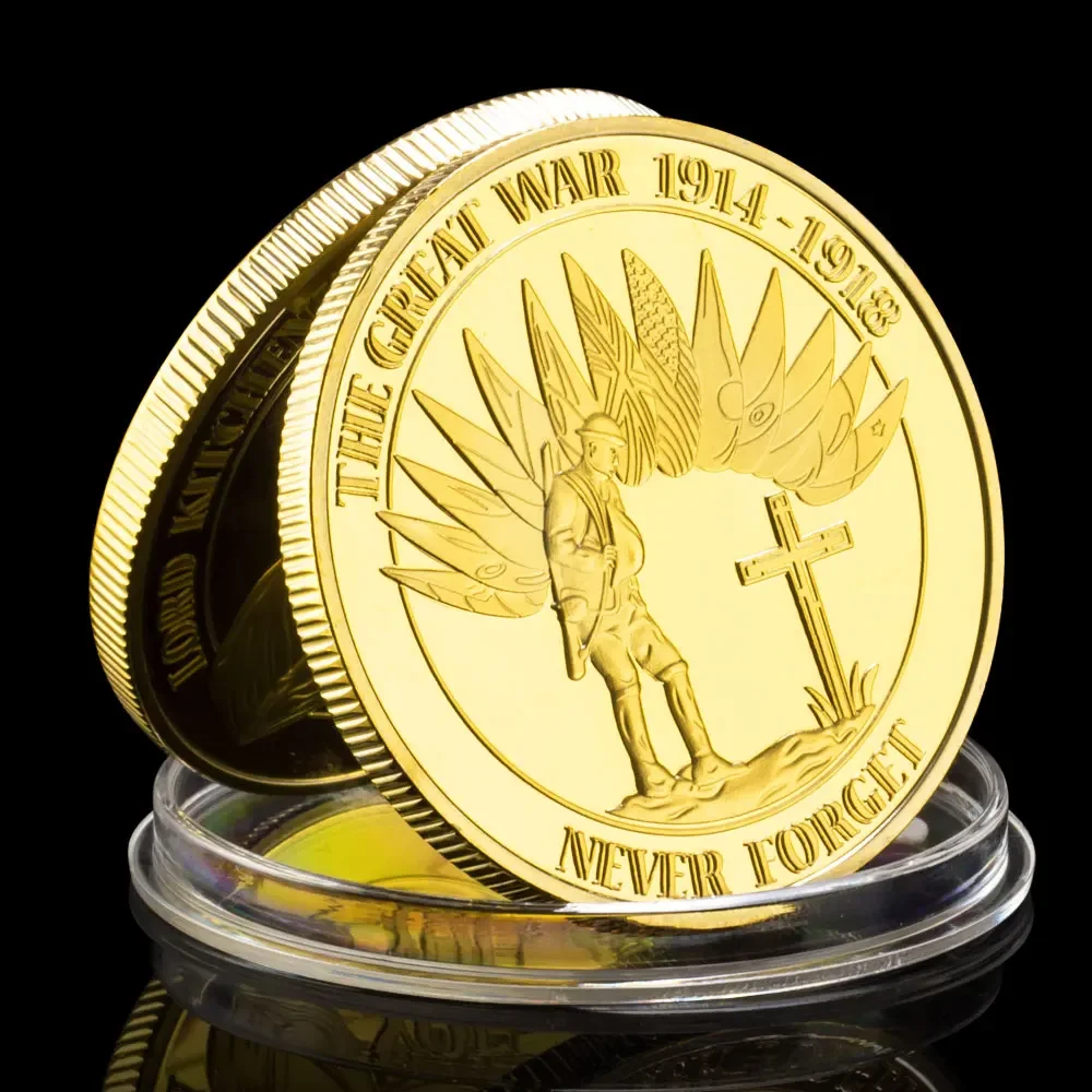 The 100th Anniversary of The WW I(1914-1918)  Collectible Gold Plated Souvenir Coin Collection Never Forget Commemorative Coin