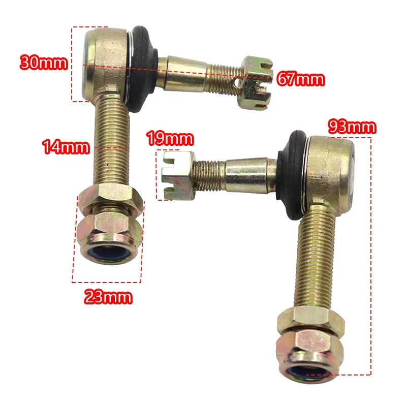 The upper lower rocker arm swing ball heads for ATV beach bike accessories, four wheeled motorcycles, and big bulls