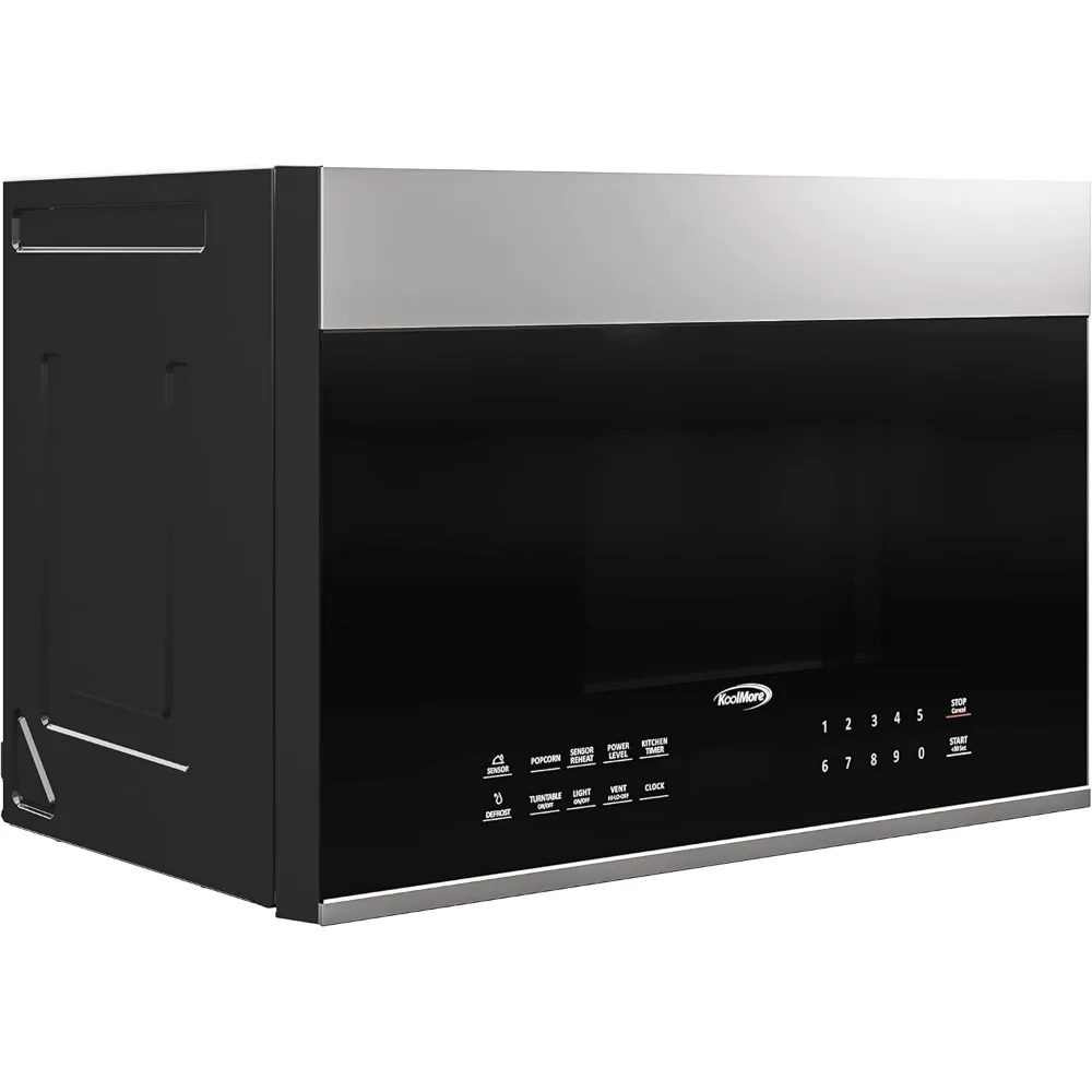 24 inch Over The Range Stainless Steel Microwave,300 CFM Vent Hood Function cu.ft,24 in/1.3 Cu.Ft,Over-the-Range Microwave，Black