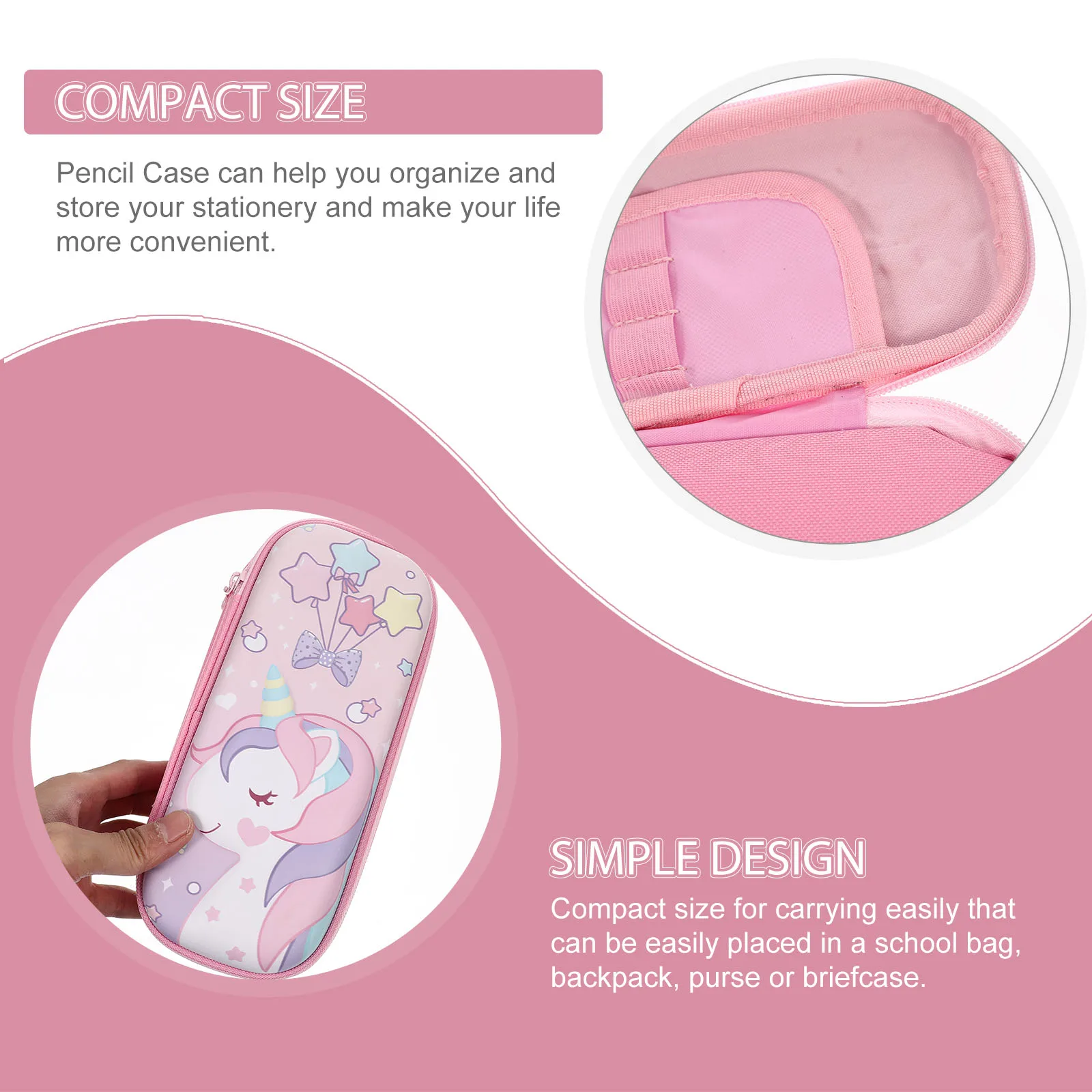 

Unicorn Stationery Box Multi-function Pencil Case Adorable Bag Ruler Multifunctional Container Organizer Students Cartoon