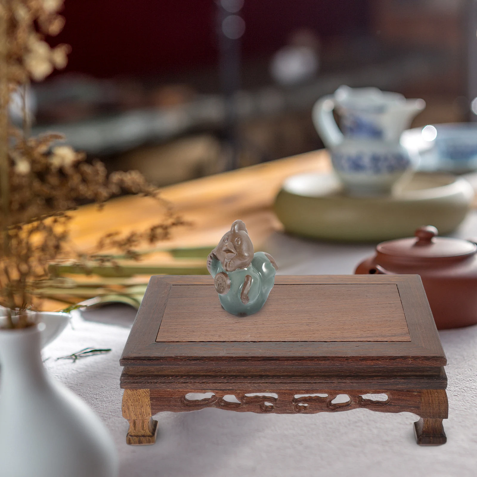 

Display Base Delicate Wooden Stand Practical Decorative Craft Storage Bracket For Antiques Artware Statues