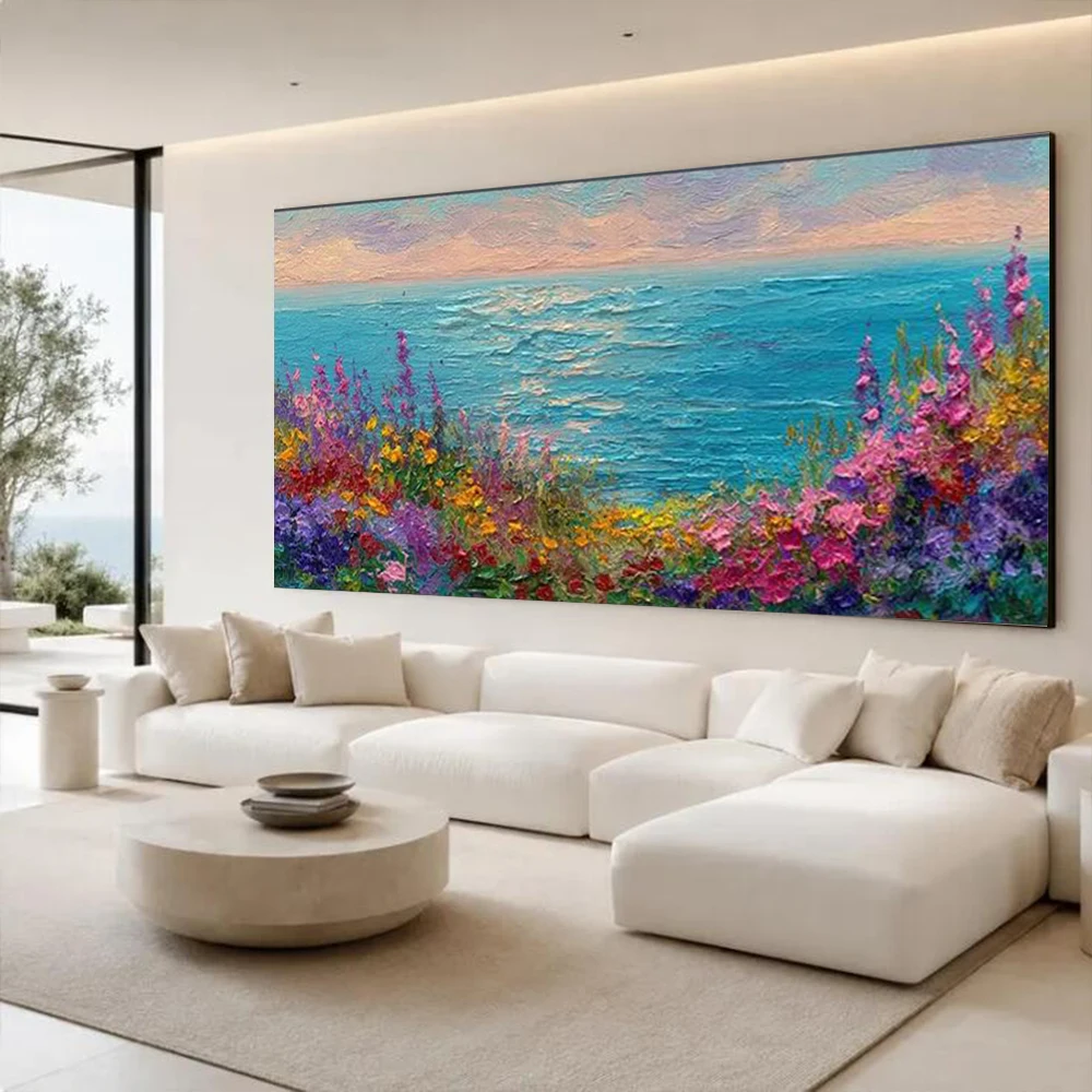 Pop Indoor Paintings Decor Home People Walking On The Street With Umbrellas Handmade Abstract Oil Painting On Canvas Wall Art