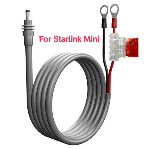 Para Starlink Mini Cable de alimentación específico arnés de extensión de cableado DIY con portafusibles automotrices 18AWG enchufe ATC/ATO DC impermeable