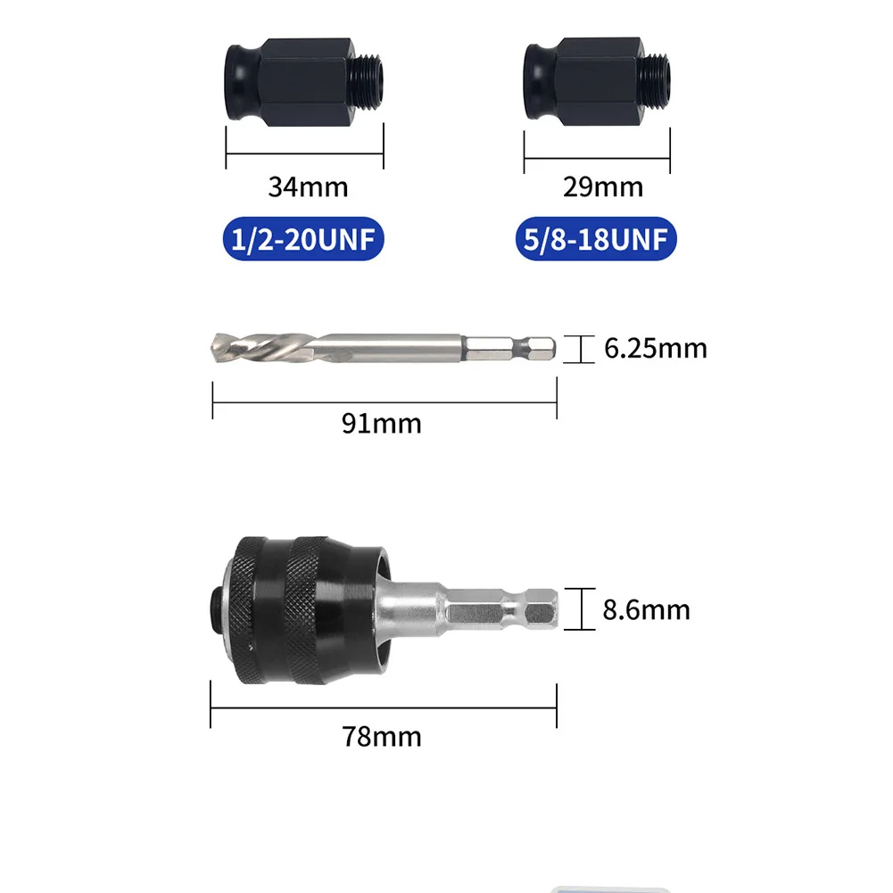 

Wood Hole Opener with Extensions Rod and Center Drill for Precise Drilling in Composite Boards and Wood Materials