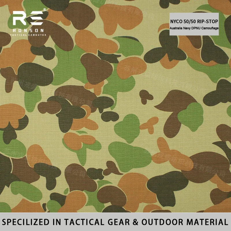 

NYC0 50/50 Australia DPCU Camouflage Printed Nylon Cotton Fabric 220gsm Woven Tactical Uniform Durable for Tactical Gears