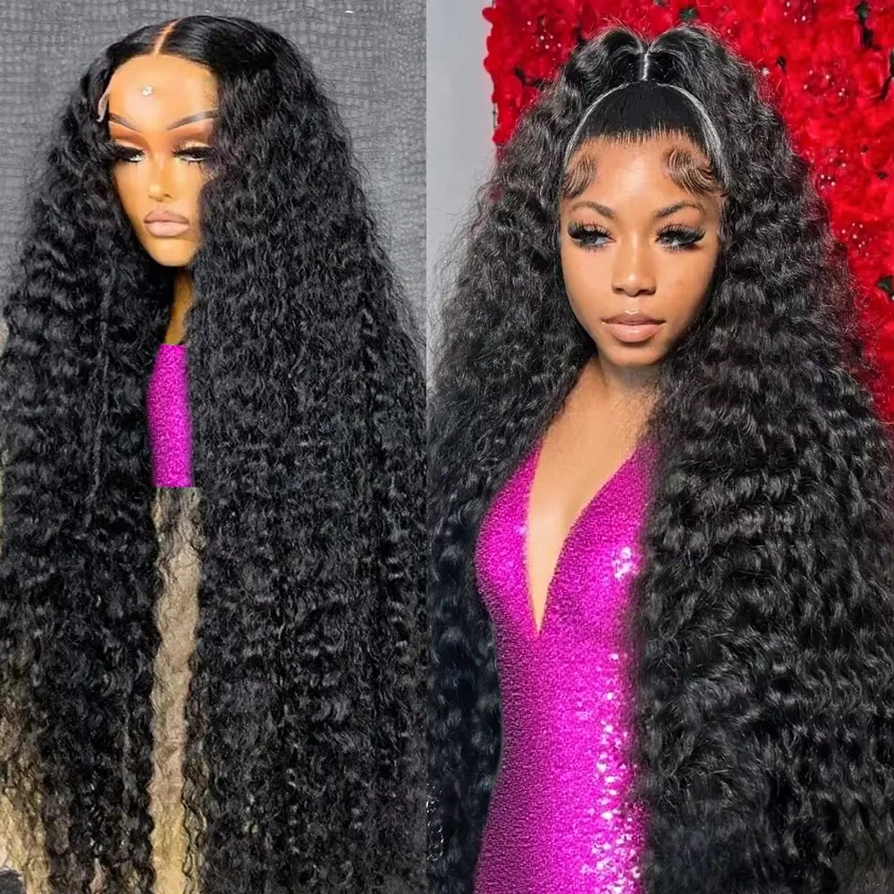 

250 Плотность 40 46 дюймов 13x6 HD Парики из натуральных волос на кружеве с глубокими волнами вьющиеся парики из человеческих волос 13x4 360 Парики на шнуровке для женщин