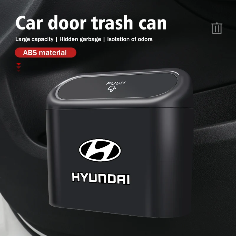 Car Trash Can Car Chair Garbage Bag Sueds Storage Supplies For Hyundai Tucson IX35 I30 I20 Kona Coupe Veloster I40 Getz