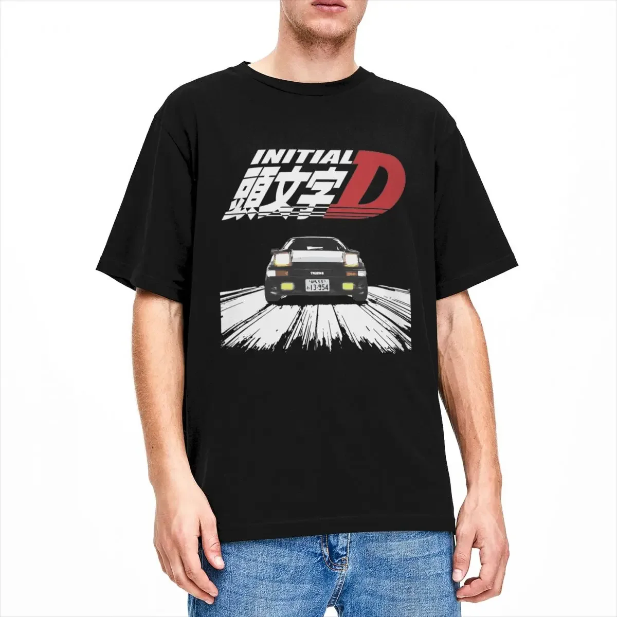 All Seasons Men Women Initial D AE86 T Shirt Accessories Fujiwara Tofu 100% Cotton T-shirt Clothes Vintage Tees