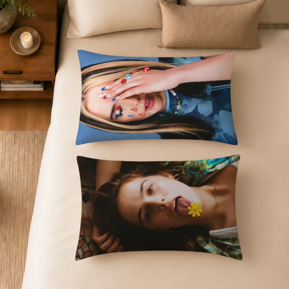 Fotografia 5: Capa de Almofada Retangular Macia Z-Zoey Deutch para Sofá, Decoração de Sala de Estar, Dormitório, Cabeceira, Presente