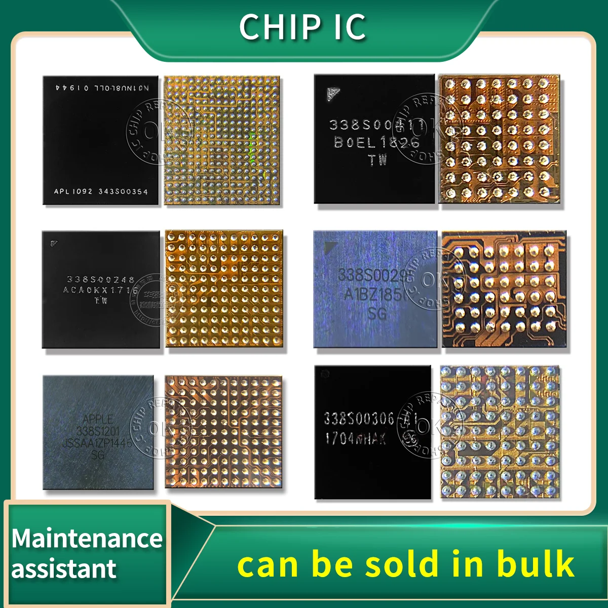 

343S00354 338s00411 338S00248 338S00295 338S00306 338S1201 Audio ic For iPhone 6 X XR XS 11 Pro Max Power supply PM IC