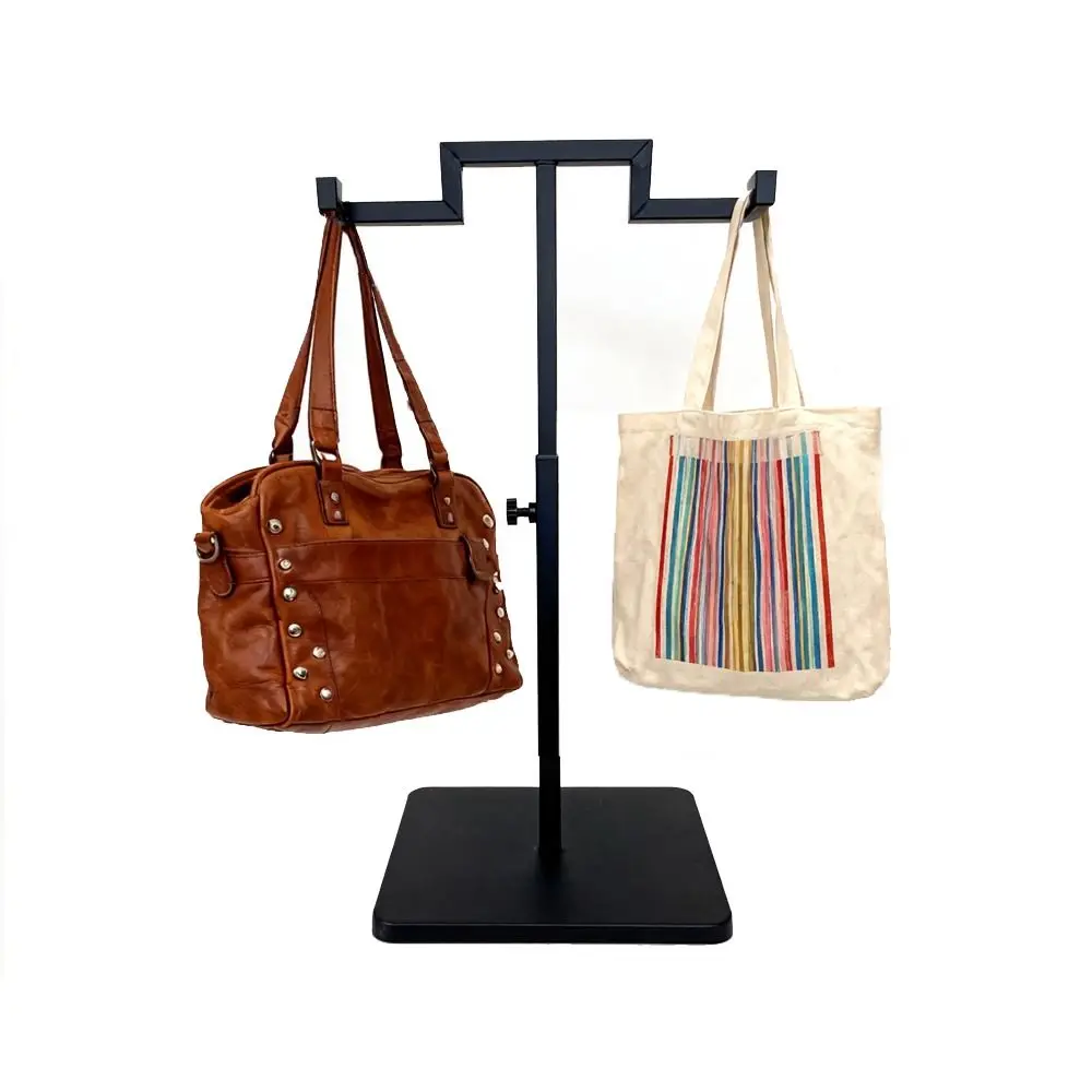 Stainless Steel Bag Show Shelf Gold / Silver Adjustable Metal Display Risers Polished Handbag Display Shelf Women Bags