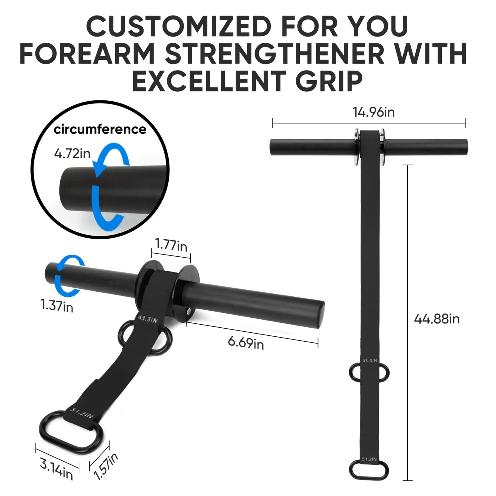 Strengtery przedramion i wałki do nadgarstków, przyrządy do ćwiczeń przedramion, wzmacniacze nadgarstków i odpowiednie pręty do treningu siły przedramion