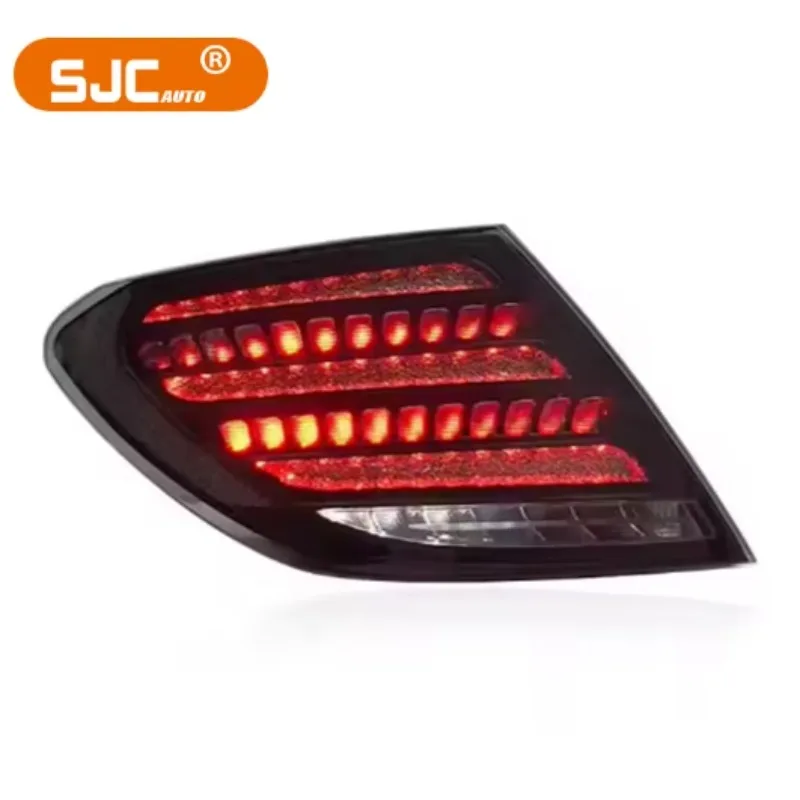 SJC Taillight for M-ercedes B-enz C Class W204 2007-2014 Rear Light C180 C63 LED Dynamic Rear Light Turn Signal Rear Lights