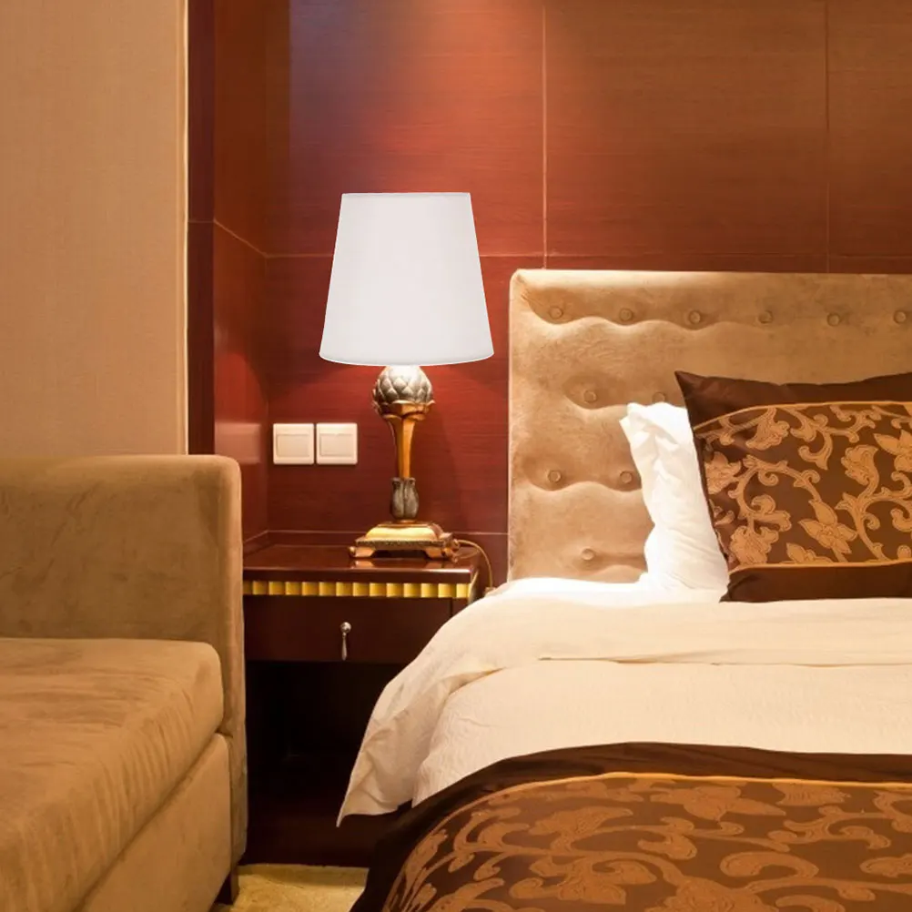 

2 pcs Fabric Lampshade Decoration for Table Lamps Small Cloth Drum Flared Shade Replacement Cover Desk Floor Light Shades