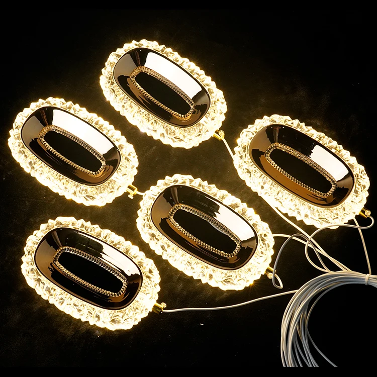 

Modern Design Luxury Art Deco Wedding Hotel Stairs Acrylic Ceiling Light Emitting Diode Chandelier & Chandelier