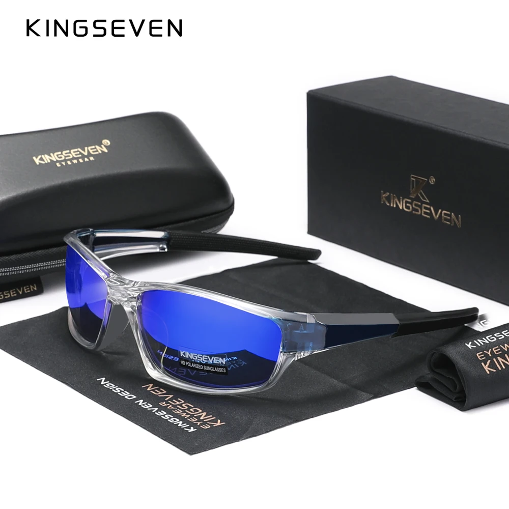 Original KINGSEVEN Neues 2024 Design Herren Sport-Polarisations-Sonnenbrille Damen UV-Schutz-Gläser Modische Brillen Oculos de sol