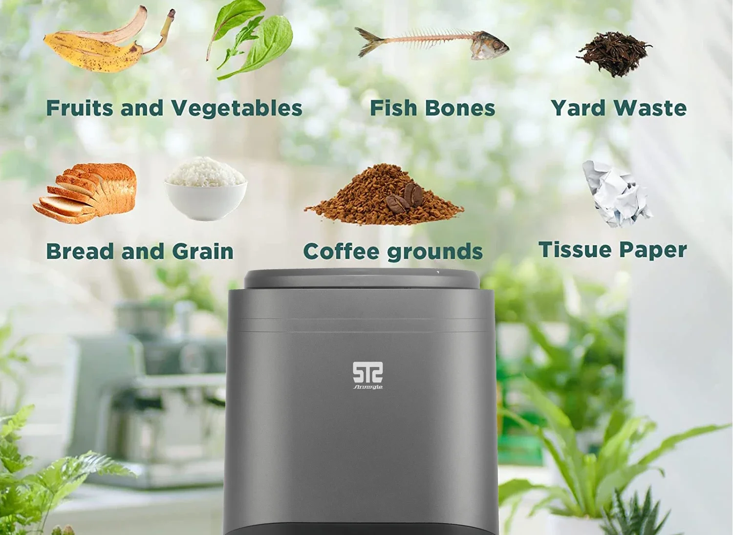 Eco-friendly Kitchen Waste Composter Innovative Biological Waste Management System Electric Commutator Automatic Household Use