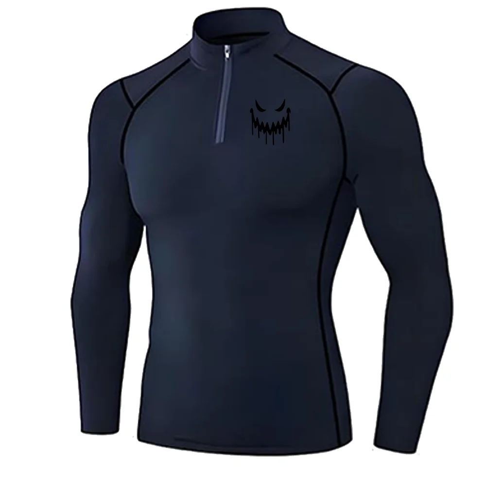 Men's Quick Dry Breathable Quarter Zip Polo Shirts Slim Fit Stretch Short Sleeve Stand Collar Workout Training Sport GYM view 6
