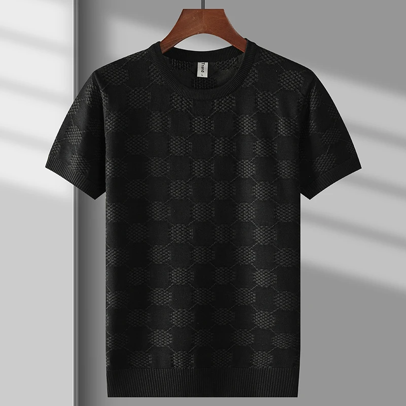 سترة تريكو رائعة للرجال من Pull Homme بلوفرات بأكمام قصيرة جودة الخريف سميكة وناعمة ومريحة ومطاطة Sueters De Hombre