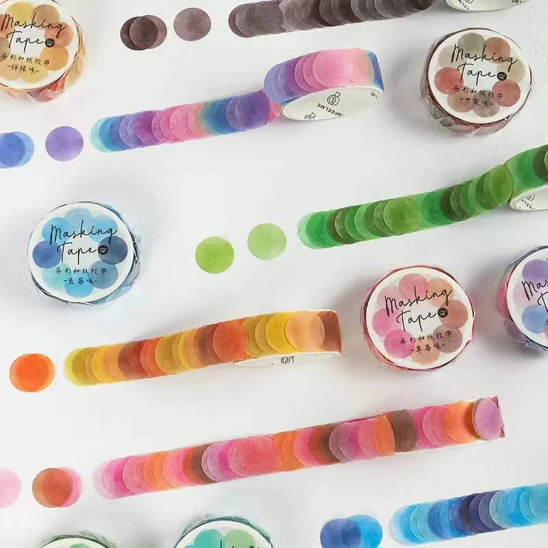 

Colorful Washi Tape 100pcs Round Dot Stickers Scrapbooking Diary Album Decor Stationery School Supplies