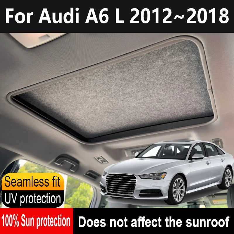 

Автомобильный люк на крыше, изоляционный козырек на крыше для Audi A6L 2012 ~ 2018, 19, защита от солнца, защита от УФ-лучей, электростатическая адсорбция, небесная занавеска, солнцезащитный козырек