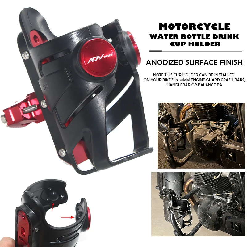 For ADV160 ADV 160 2022 2023 High Quality Motorcycle CNC Accessories Beverage Water Bottle Thermos Drink Cup Holder Stand