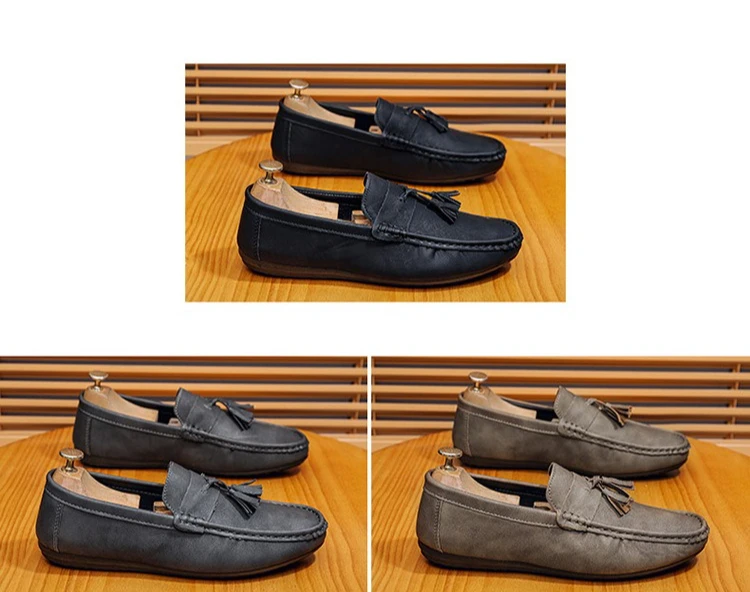 Outdoor-Mode Herren Freizeitschuhe Bequeme Herren-Slipper Rutschfeste Wanderschuhe Atmungsaktive Flache Schuhe Fahrschuhe Bequemschuhe – Detail 4