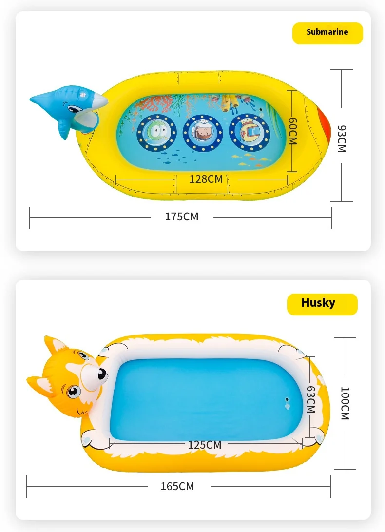 Fuente de agua inflable de PVC más vendida transfronteriza para niños, área de juegos al aire libre de verano, estera de juego de agua duradera para niños