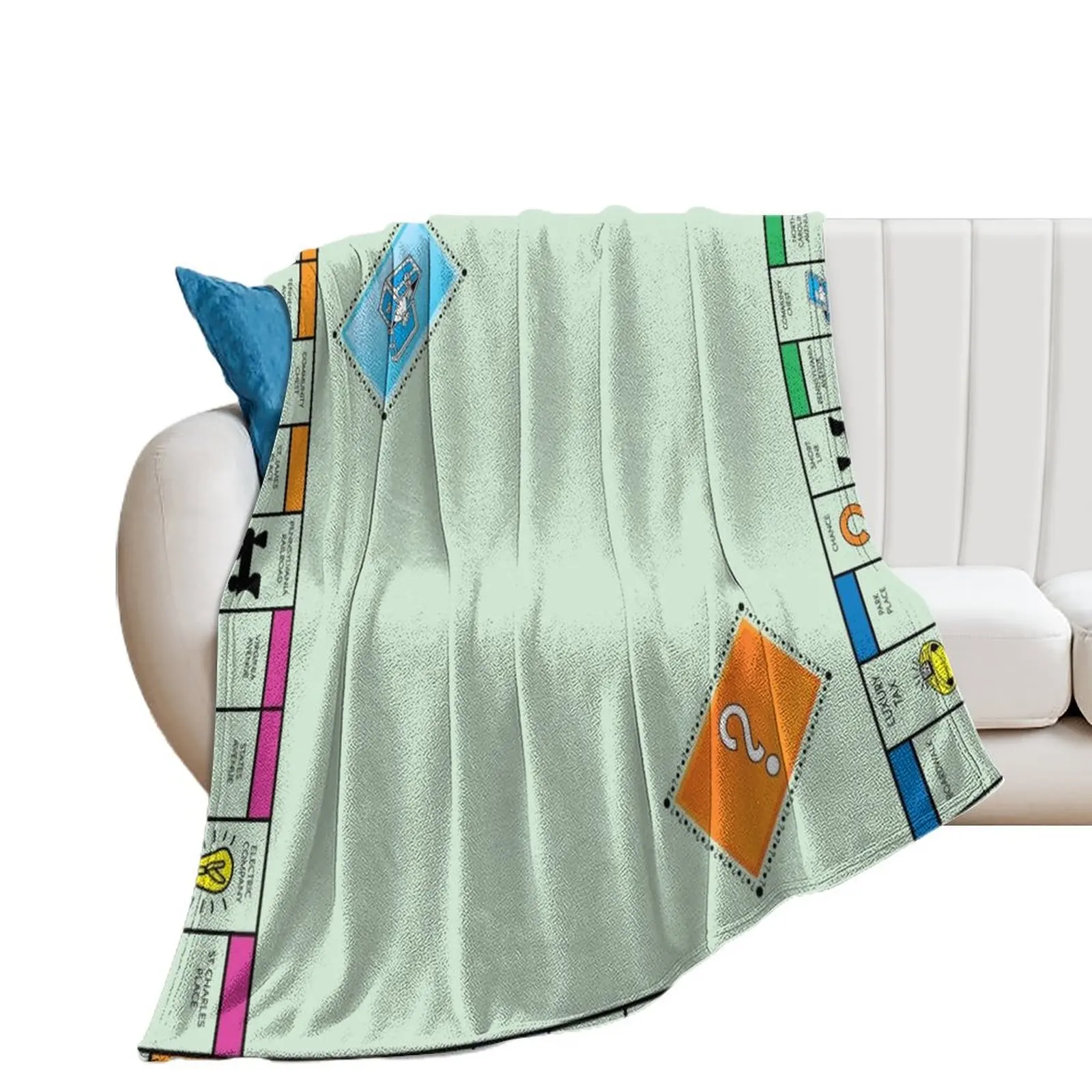 

Board Game Board- monopoly Throw Blanket Blankets For Sofas Multi-Purpose Single Blankets