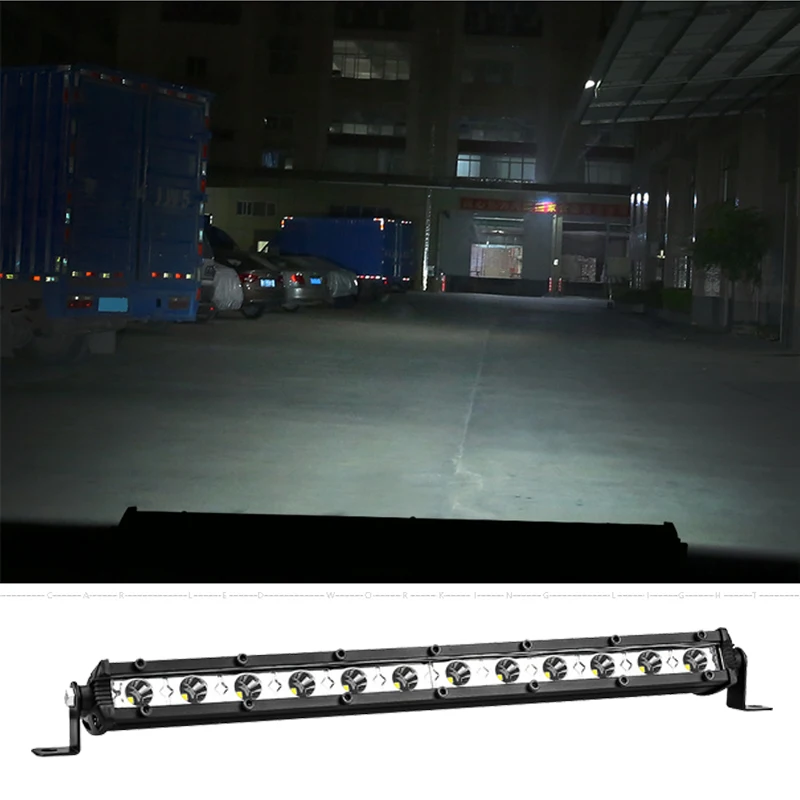 

Slim Single Row Light 12LED 36W Car LED Work Light Off-Road Car Headlight Modified Fog Light