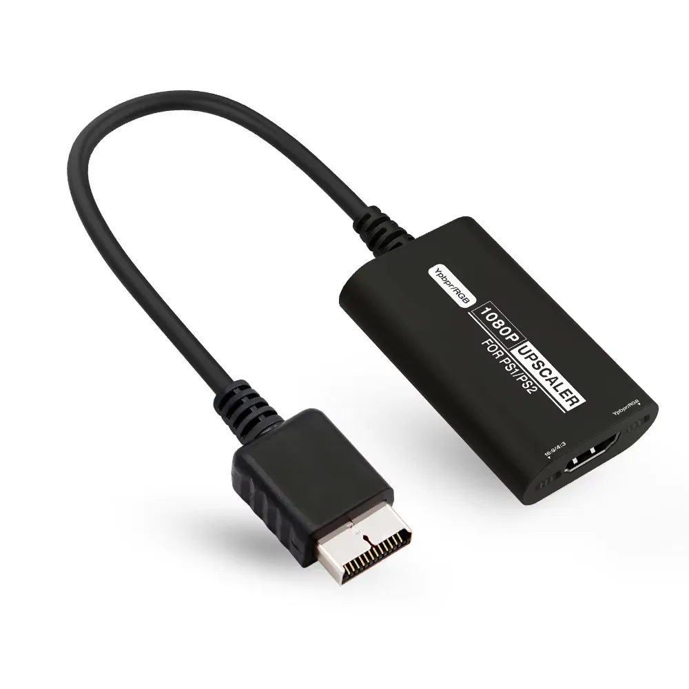 محول TicKnot HDMI لوحدات تحكم الألعاب PS2/PS1 مع محول فيديو RGB إلى YPbPr لـ PS1