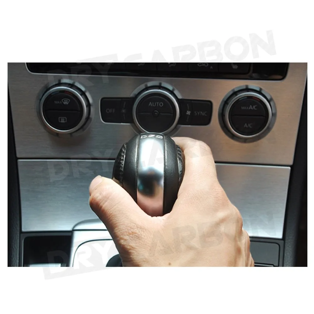 For Volkswagen VW Golf Polo Beetle Passat CC Scirocco Lavida LHD Gear Shift Knob Head Trim Cover Plate Car Carbon Look Stickers - view 4