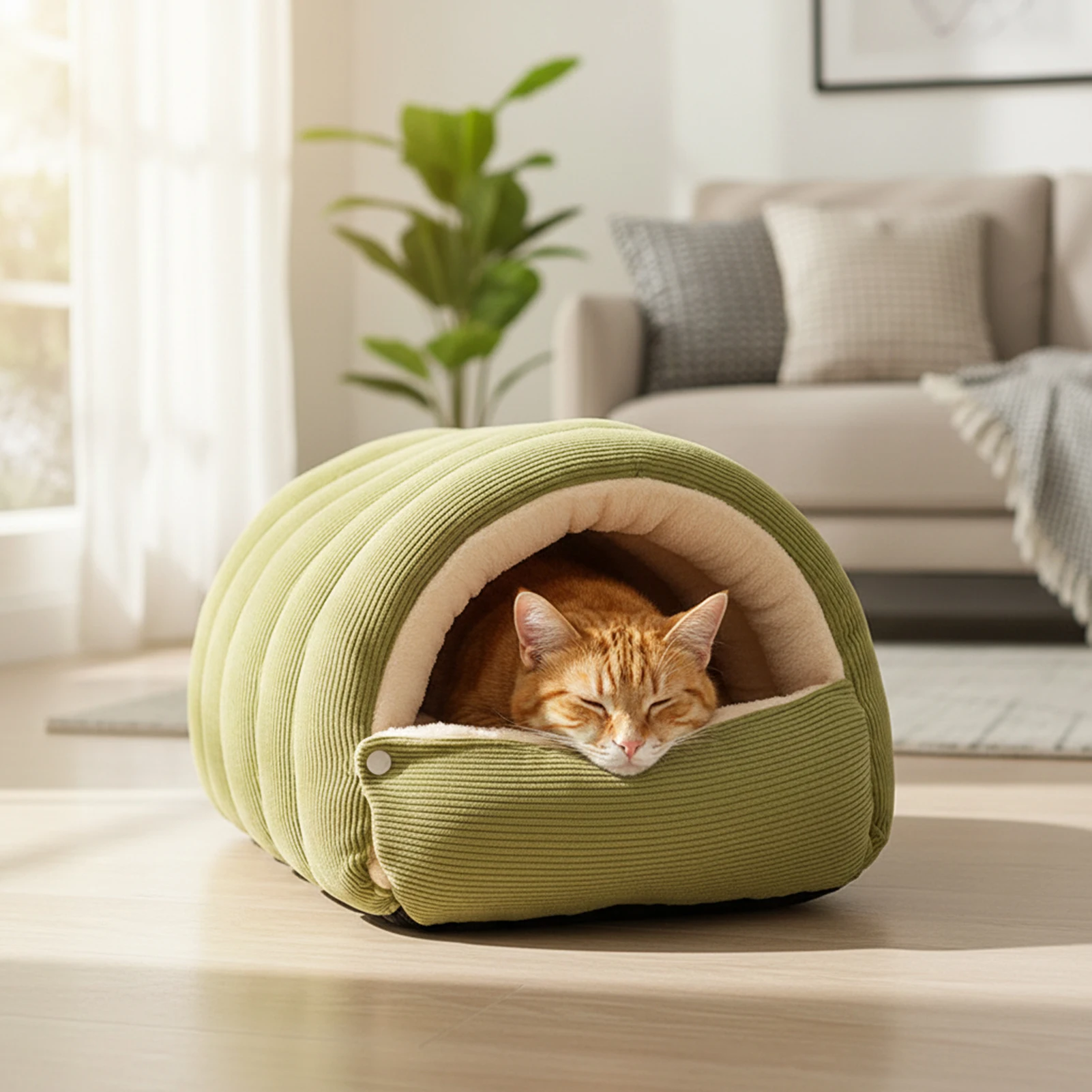 Pet Bed Removable Washable Thickened Pet Bed Warmth Closed Design PP Cotton Filling Cat Nest Four Seasons For Cat Dog House