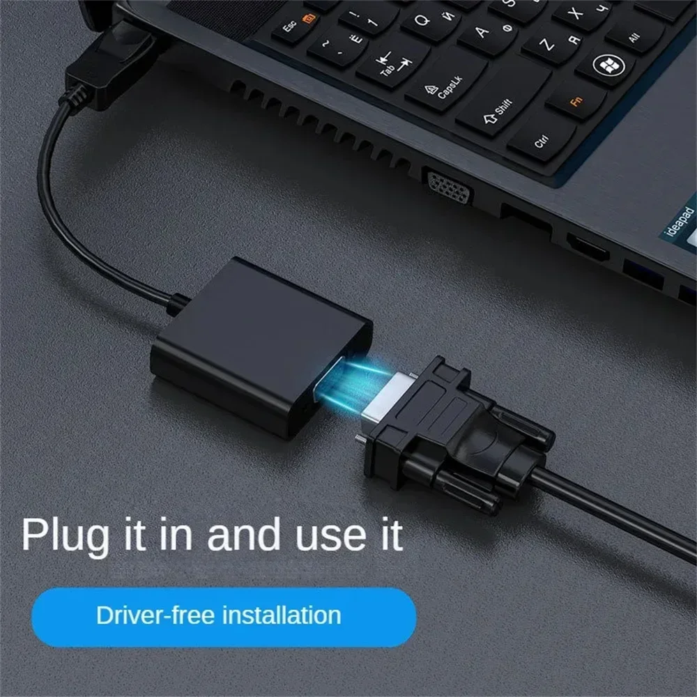 DP To VGA High Definition Converter DisplayPort All Copper Strip Chip 1080P Video Adapter For Laptops Computers TV Monitors