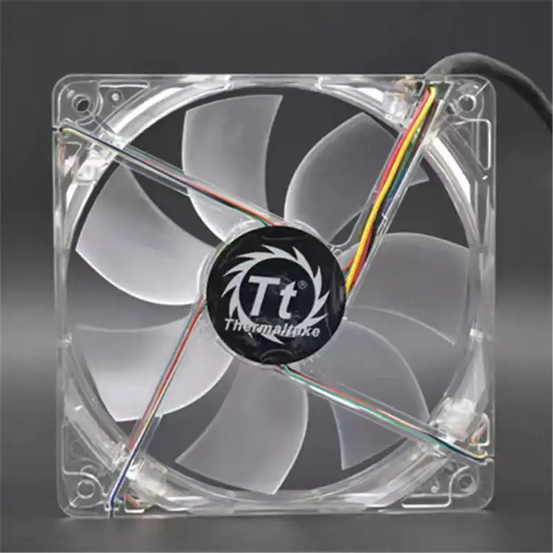 120MM Case Fan For TT 12CM Ultra-Quiet Blue LED Case Fan 12025 Computer Cooling Exhaust Fan 12V 0.3A 1200RPM