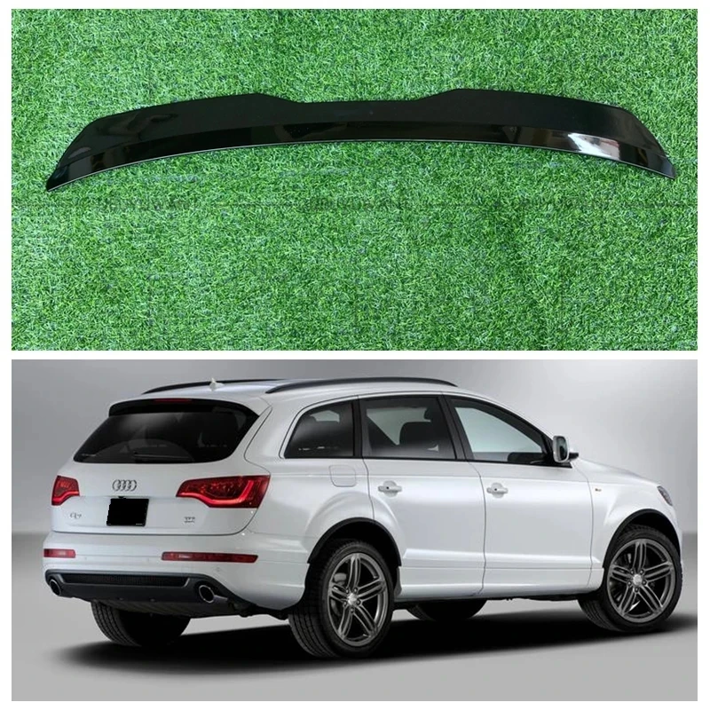 Rear Roof Lip Spoiler For Audi Q7 4L S-Line MX Rear Wing Extension ABS Plastic Gloss Black Car Tail Trunk Wing Universal Spoiler