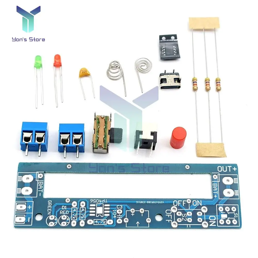 2Pcs DC 3.7V Type-C Interface 18650 Li-ion Battery Charger Li-ion Battery Charging Module Charger Finished Product / DIY kit